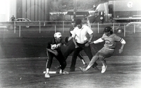 Baseball game action