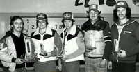 Unidentified team posing with trophy