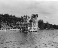  Crowds enjoying themselves on second dock. 1957