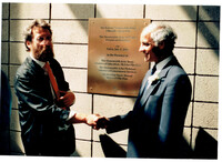 July 1986, Honourable Jay Cowan-Nazir Ahmad, Mayor Provincial Building Opening 