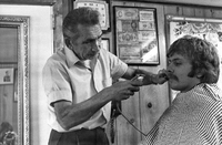 Vic Gauthier at Rex barber shop 