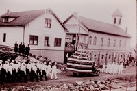 1936 Jubilee Parade - Float Passing North on Church 