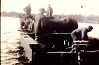 Barge Transporting Men and Horses to Flin Flon 1928