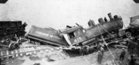 Engine 415 derailed by slide under the track C 1928