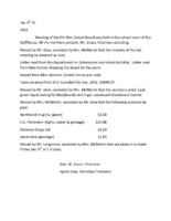 Typed version of the 1932 Minutes of the Flin Flon School Board