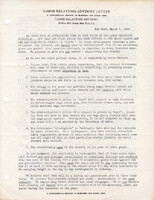 Labour Relations Advisory Lette