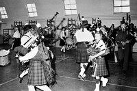 The Legion Pipe band in action. 