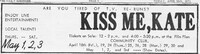 1975 Kiss Me Kate Reminder Add