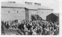 C 1929 Men Waiting to be fed HBM&S Cook House 