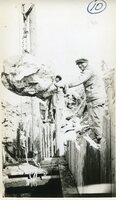 Piece of Boulder Being Hoisted out of Section No. 9