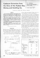 Cadmium Extraction from the Ores of HBM&S