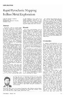 Rapid Pyroclastic Mapping in Base Metal Exploration 