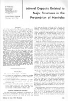 Mineral Deosits Related to Maajor Structurese din the Precambrian of Manitobaa 