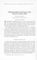 Mining Methods and Costs at the Sherritt Gordon Mine Eldon L Brown 1933