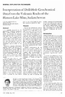 Geochemical Data from the Volcanic Rocks of the Hanson Lake Mine