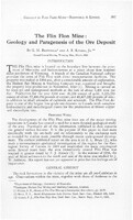 The Flin Flon Mine Geology and Paragenesis of the Ore Deposit 
