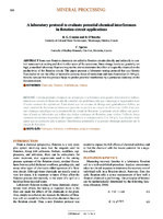 A Protocol to Evaluate Chemical Interferences in Flotatioion Circuit Applications 