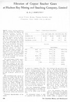 Filtration of Copper Smelter Gases at HBM&S 