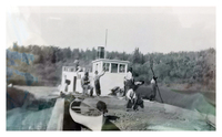 S. S. Tonopah and Barge on Scist Creek