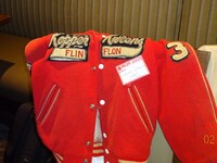 Laurel (Gilmore) King’s 1965 Hapnot jacket on display at the luncheon. (2020)