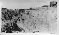 Open Pit Showing the Rail System That Allowed Passing
