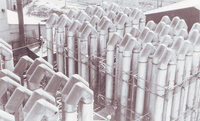 A View of the Fuming Plant Cooling Towers 1950's