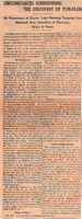 Early newspaper account of discovery of the Flin Flon Mine