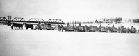 Horses ready to haul to Flin Flon 1920