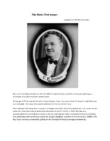 Aricle on Flin Flon's First Mayor Ernie Foster 