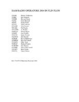 Lists of Ham Radio Operators in Flin Flon 1957 - 2006