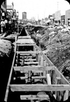Insallaton of Early Water Works looking North on Main Street C 1932