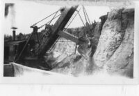 Digging On Railroad _ 1928 "Iron Horse" loading Gravel for Mine Construction C Mile 78