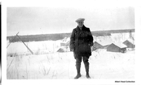 Albert Head In Front Of Camp Where He Stayed 1928