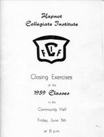 1952 Hapnot Closing Exercises Program