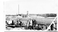 Construction of a boat at Flin Flon Camp C 1928