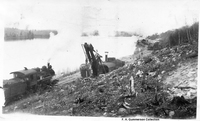 Dominion Construction Steam Shovel" The Iron Horse" in Gravel Pit near mile 78 C 1929