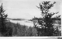 What seems to be a large waterfall on the left, no date or loaation