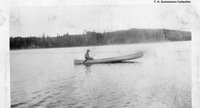 Unidentified man in canoe Likely C 1929
