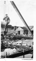 Hoist on Flin Flon Lake Front C 1927 Possibly Harry Guymer