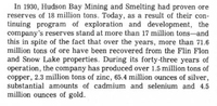 Revenue from the Flin Flon Mine by 1970