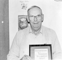 Creighton’s Andy Watson with his Saskatchewan Volunteer Recognition Award.