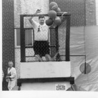 RCMP’s Mike Anderson hits the water in the Trout Festival Dunk Tank