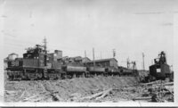 Marion Shovel, Eleetric Engine and Ore Cars Clearing Open Pit Site C 1929