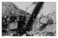 Post Card - Marion Crane Working in the Open Pit