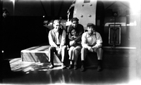 Three Men and one Woman during South Main Construction C 1940