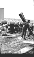 Insgalling Hoist Cables - South Main Shaft Construction - 1939