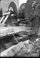 Installing Hoist Cables - South Main Shaft Construction - 1939