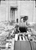 Insgalling Hoist Cables - South Main Shaft Construction - 1939