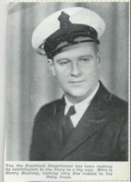 Henry Budlong of the Electrical Department in Naval Uniform 1940's