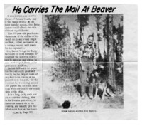 Ernie Larson Carries the Mail at Beaver Lake 